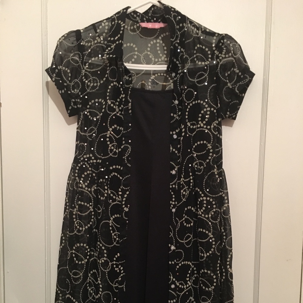 Hype layered sequin dress